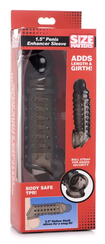 1.5 Inch Sleeve - Smoke | XR Brands Size Matters Anal 1.5 Inch Sleeve - Smoke | XR Brands Size Matters Anal