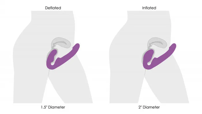 10x Ergo- Fit G-Pulse Inflatable and Vibrating Strapless Strap- on - Purple | XR Brands Strap U Female Sex Toys 10x Ergo- Fit G-Pulse Inflatable and Vibrating Strapless Strap- on - Purple | XR Brands Strap U Female Sex Toys