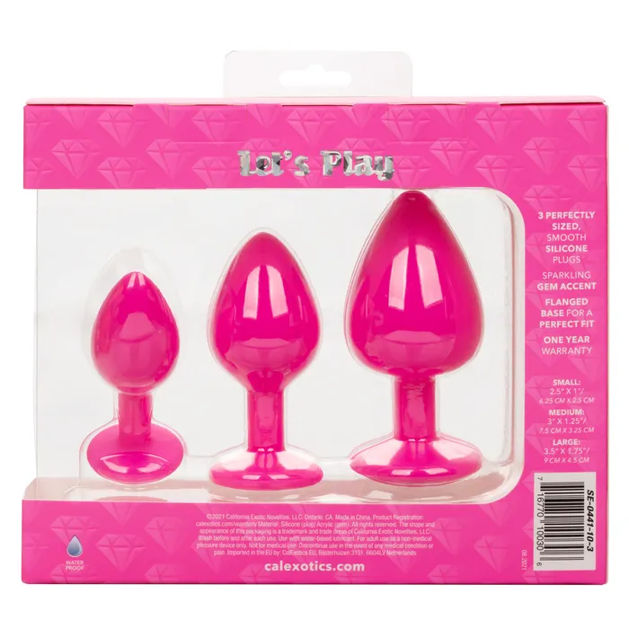 Anal | California Exotic Novelties Cheeky Gems 3pc Set Pink