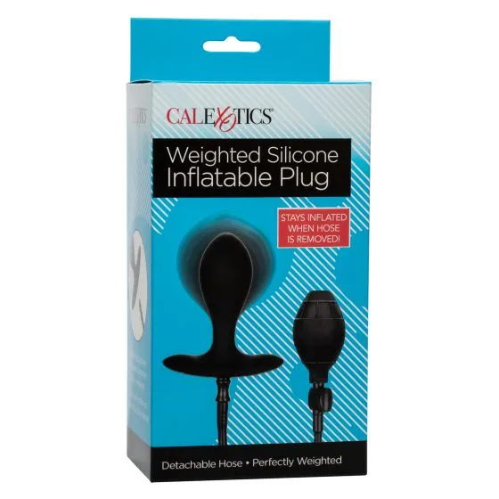 Anal | California Exotic Novelties Weighted Silicone Inflatable Butt Plug