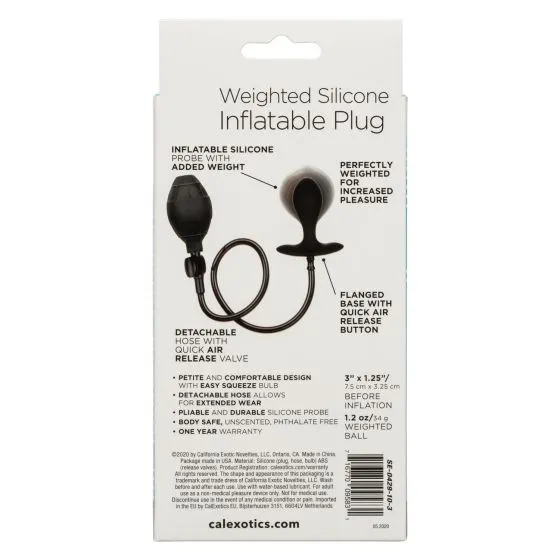 Anal | California Exotic Novelties Weighted Silicone Inflatable Butt Plug