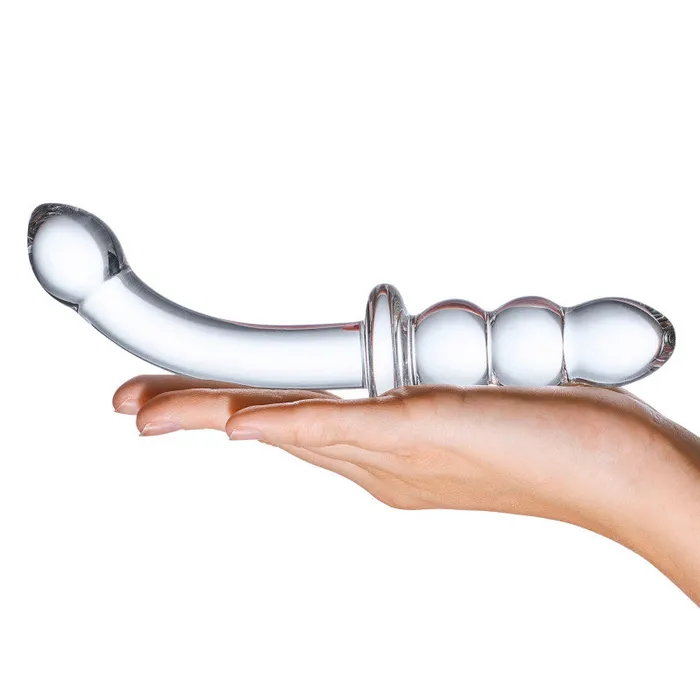 Anal | Glas 8 Inch Ribbed G-Spot Glass - Clear Anal | Glas 8 Inch Ribbed G-Spot Glass - Clear