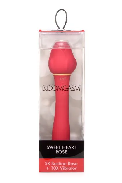 Bloomgasm Sweet Heart Rose 5x Suction Rose | XR Brands Vibrators