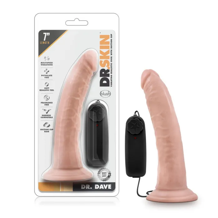 Blush Novelties Dr Skin Dr Dave 7 Inch Vibrating With Suction Cup Vanilla Ea Female Sex Toys Blush Novelties Dr Skin Dr Dave 7 Inch Vibrating With Suction Cup Vanilla Ea Female Sex Toys