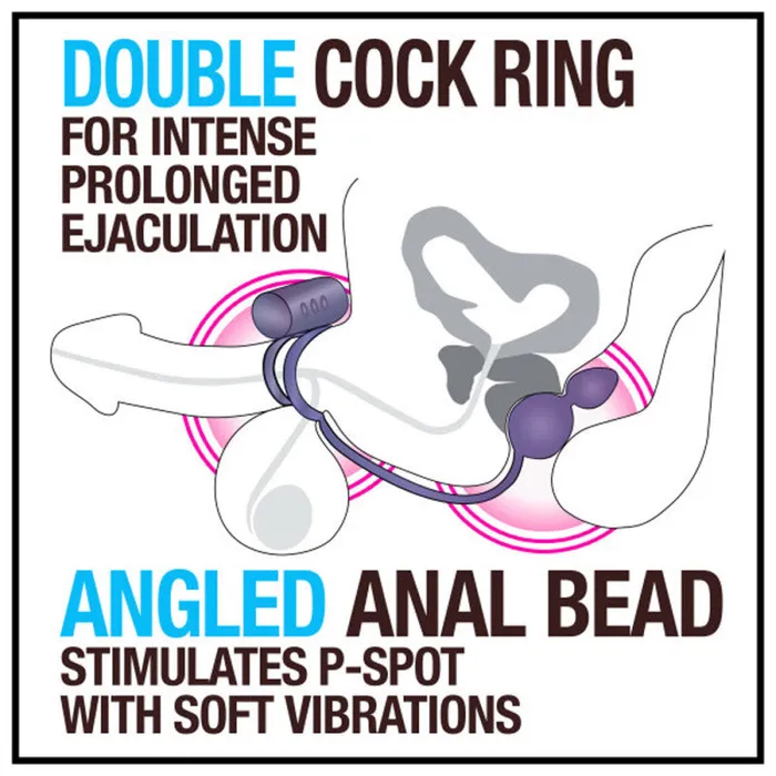 Blush Novelties Male Sex Toys | Anal Adventures- Platinum - Silicone Anal Ball With Vibrating C-Ring- Black Blush Novelties Male Sex Toys | Anal Adventures- Platinum - Silicone Anal Ball With Vibrating C-Ring- Black