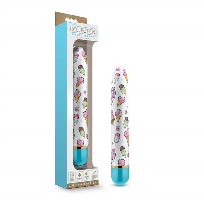 Blush Novelties The Collection Sweet Cream Classic Slim Vibe Blue Vibrators