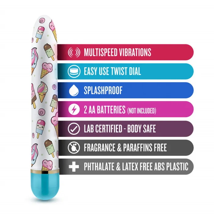 Blush Novelties The Collection - Sweet Cream Classic Slim Vibe - Blue | Vibrators Blush Novelties The Collection - Sweet Cream Classic Slim Vibe - Blue | Vibrators