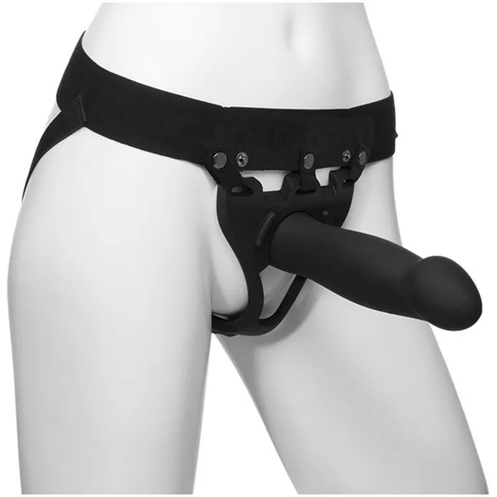 Body Extensions - Hollow Bulbed Strap-on 2-Piece Set - Black | Doc Johnson Female Sex Toys Body Extensions - Hollow Bulbed Strap-on 2-Piece Set - Black | Doc Johnson Female Sex Toys