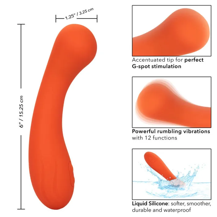 CalExotics Female Sex Toys | Stella Liquid Silicone G-Wand - Orange