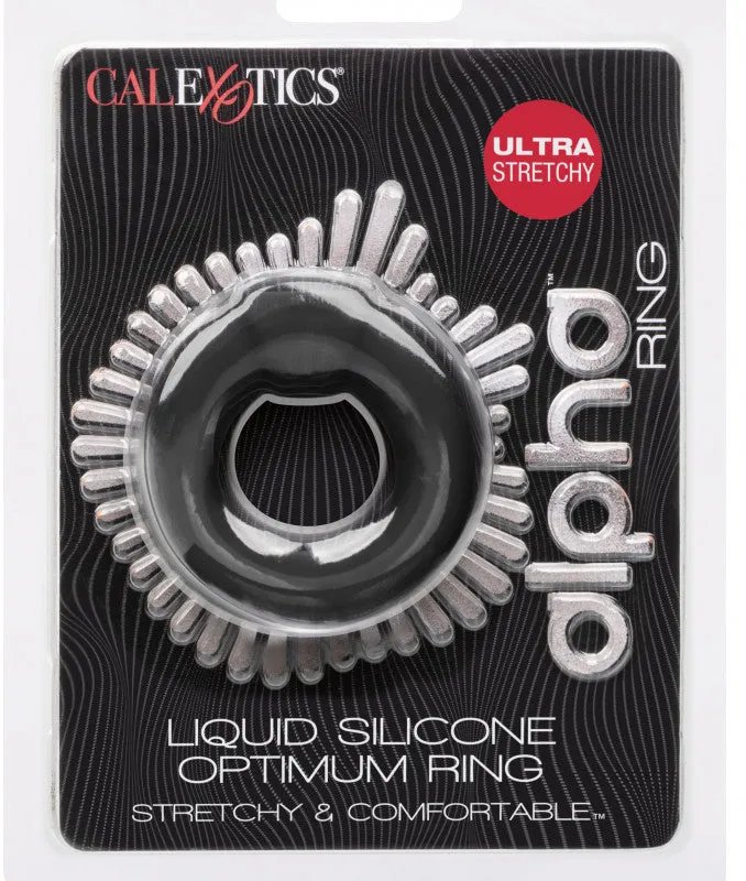 CalExotics Male Sex Toys | Alpha Liquid Silicone Optimum Ring - Black CalExotics Male Sex Toys | Alpha Liquid Silicone Optimum Ring - Black
