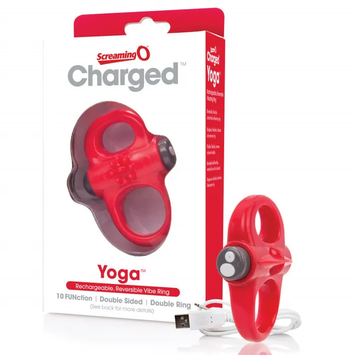 Charged Yoga Rechargeable Vibe Ring Red Screaming O Vibrators