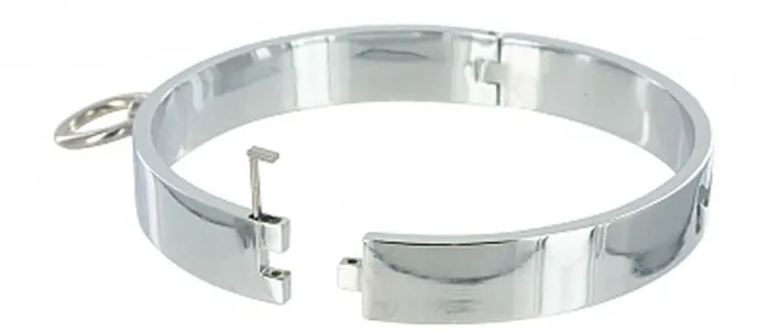 Chrome Slave Collar - Medium/ Large | XR Brands Master Series Male Sex Toys Chrome Slave Collar - Medium/ Large | XR Brands Master Series Male Sex Toys