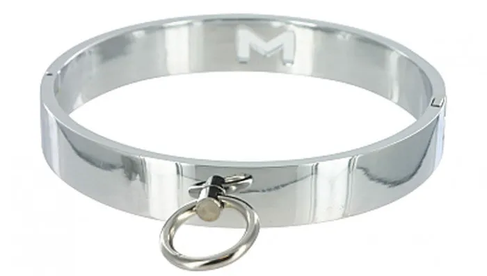Chrome Slave Collar - Medium/ Large | XR Brands Master Series Male Sex Toys Chrome Slave Collar - Medium/ Large | XR Brands Master Series Male Sex Toys