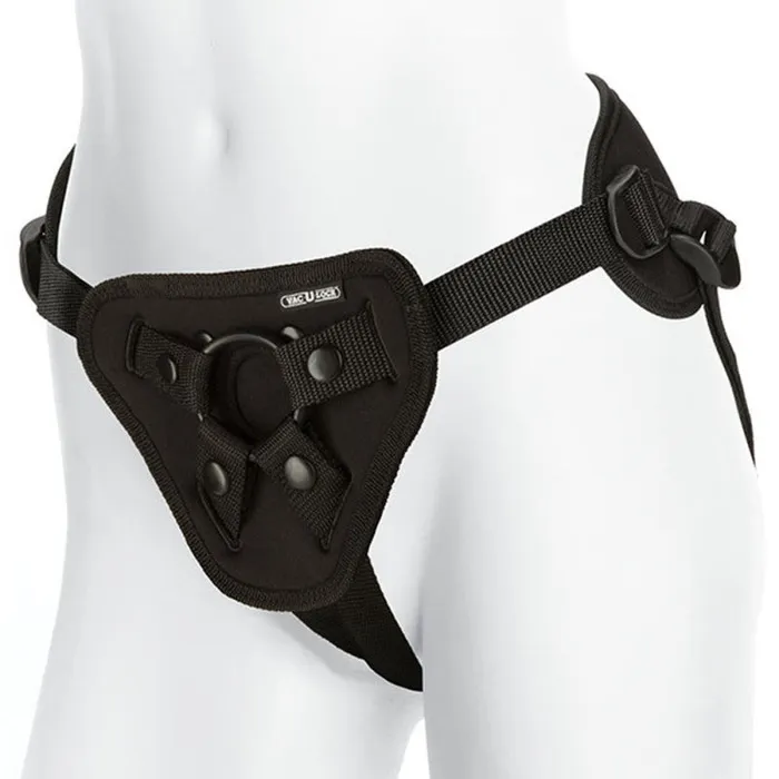 Doc Johnson Female Sex Toys | Vac-U-Lock - Supreme Harness With Vibrating Plug - Black Doc Johnson Female Sex Toys | Vac-U-Lock - Supreme Harness With Vibrating Plug - Black