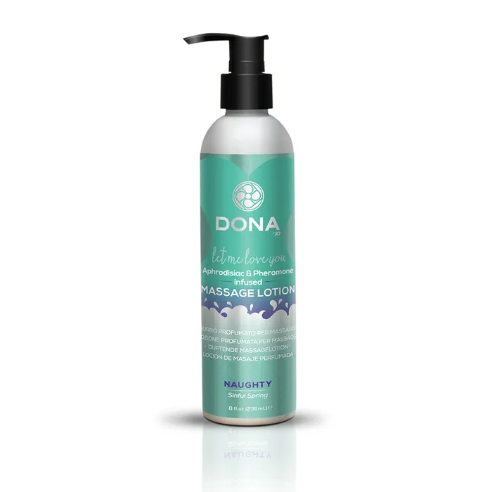 Dona Massage Lotion Naught Sinful Spring 8 Oz System JO Couples