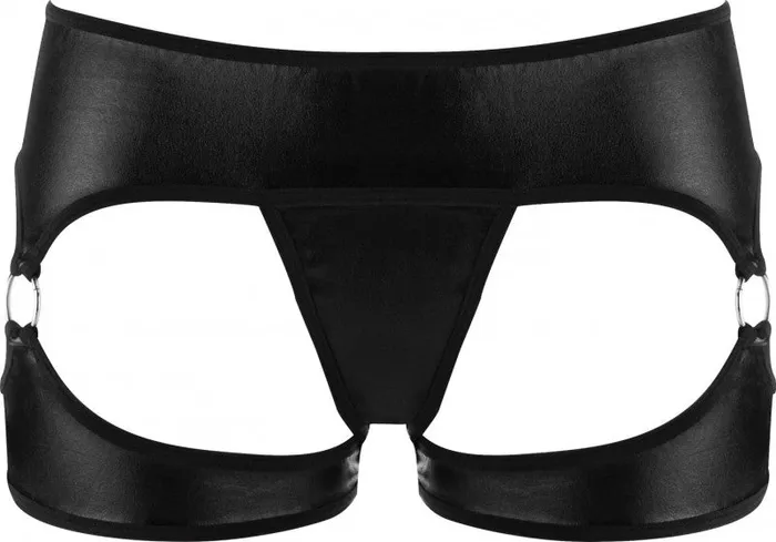 Exotic Vibrating Panty W / Wireless Remote Control Bullet and Metal Rings - Black | Shots Ouch! Female Sex Toys
