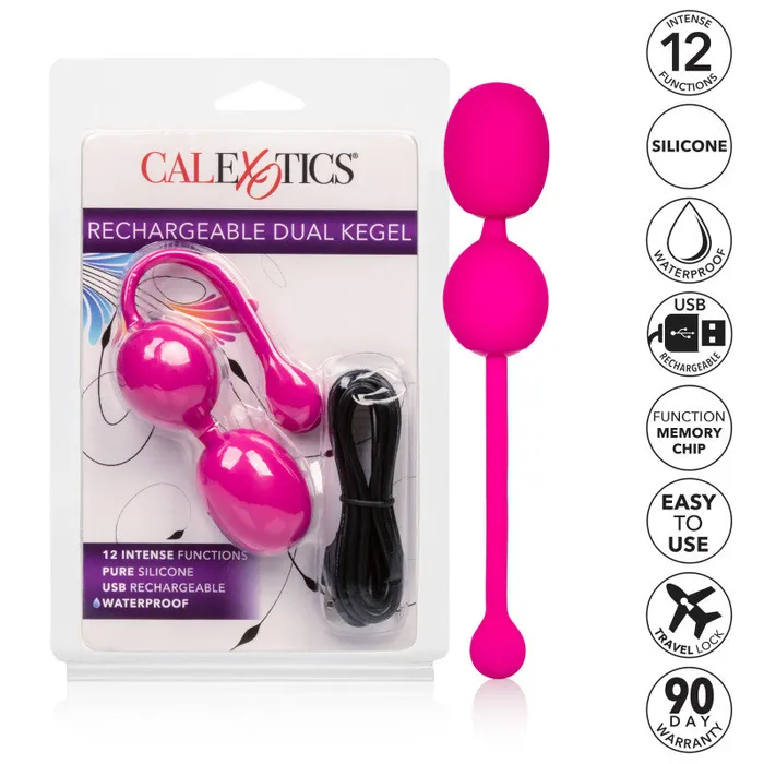 Female Sex Toys | CalExotics Rechargeable Dual Kegel - Pink Female Sex Toys | CalExotics Rechargeable Dual Kegel - Pink