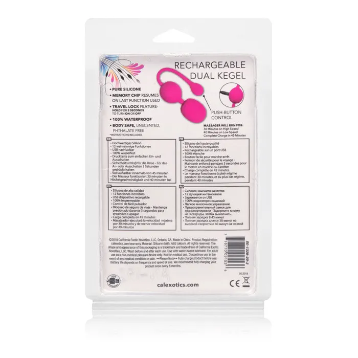Female Sex Toys | CalExotics Rechargeable Dual Kegel - Pink Female Sex Toys | CalExotics Rechargeable Dual Kegel - Pink