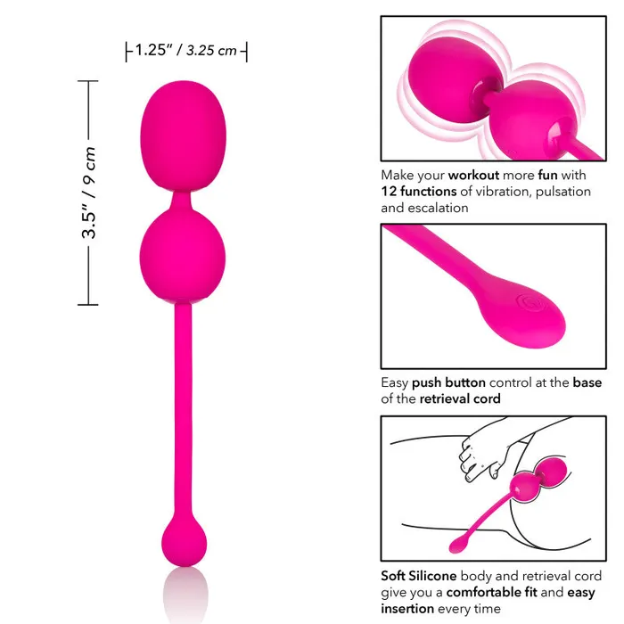 Female Sex Toys | CalExotics Rechargeable Dual Kegel - Pink Female Sex Toys | CalExotics Rechargeable Dual Kegel - Pink