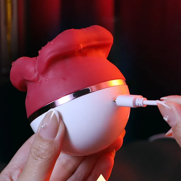 GAWK3000 Female Sex Toys | BOBOTONGUE - Big Mouth Big Enjoy Tongue Shaped Licking Suction Stimulator