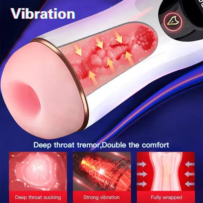 Gawk3000 Male Sex Toys | FOX M30 Automatic Male Masturbator Cup Sucking Vibration Real Vagina Pocket Pussy Penis Oral Sex Machine Toys For Man