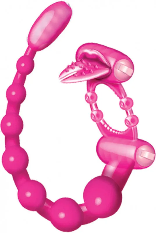 Hott Products Super Xtreme Vibe Scorpion With Dual Stinger Anal Vibe Magenta Female Sex Toys