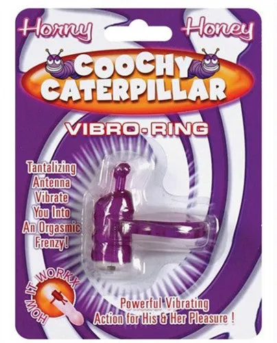 Hott Products Vibrators Horny Honey Vibro Ring Coochy Caterpillar Purple