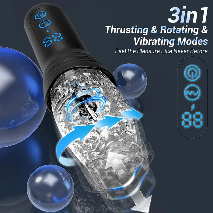 Jayce Automatic Male Masturbator With 9 Thrusting & Rotating & 9 Vibrating Modes - Laphwing | Laphwing Male Sex Toys Jayce Automatic Male Masturbator With 9 Thrusting & Rotating & 9 Vibrating Modes - Laphwing | Laphwing Male Sex Toys