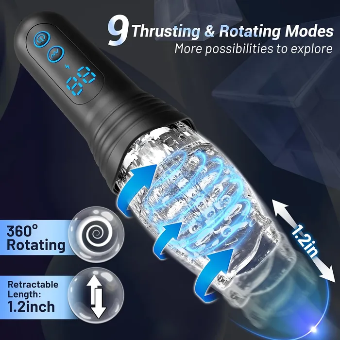 Jayce Automatic Male Masturbator With 9 Thrusting & Rotating & 9 Vibrating Modes - Laphwing | Laphwing Male Sex Toys Jayce Automatic Male Masturbator With 9 Thrusting & Rotating & 9 Vibrating Modes - Laphwing | Laphwing Male Sex Toys