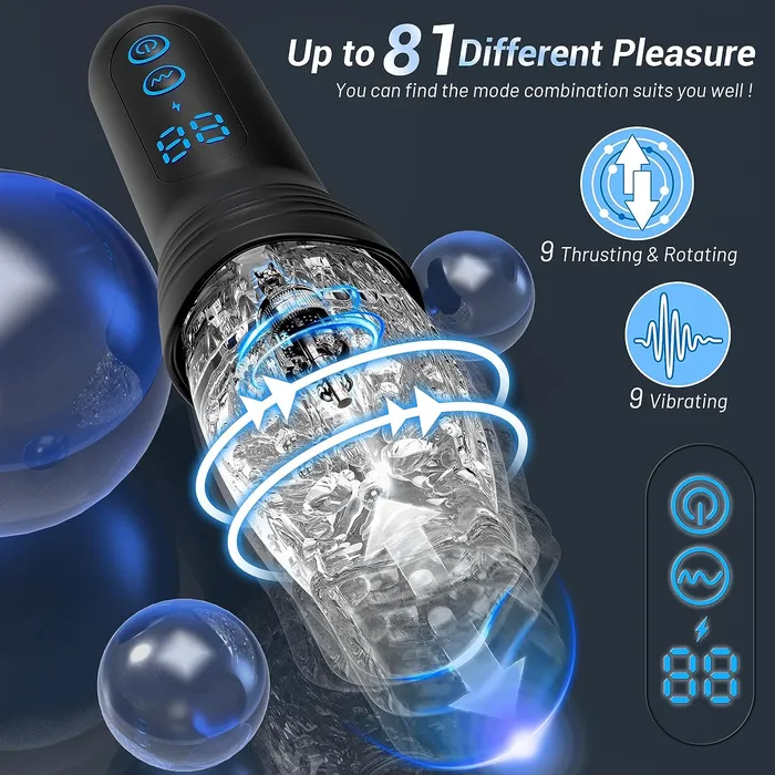 Jayce Automatic Male Masturbator With 9 Thrusting & Rotating & 9 Vibrating Modes - Laphwing | Laphwing Male Sex Toys Jayce Automatic Male Masturbator With 9 Thrusting & Rotating & 9 Vibrating Modes - Laphwing | Laphwing Male Sex Toys