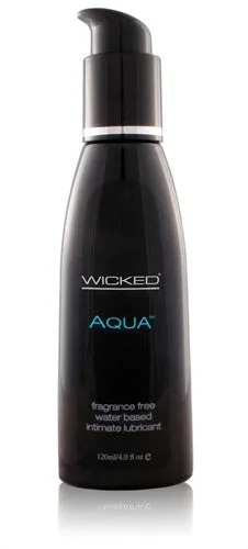 Lubricants Aqua WaterBased Lubricant 4 Oz Wicked Sensual Care