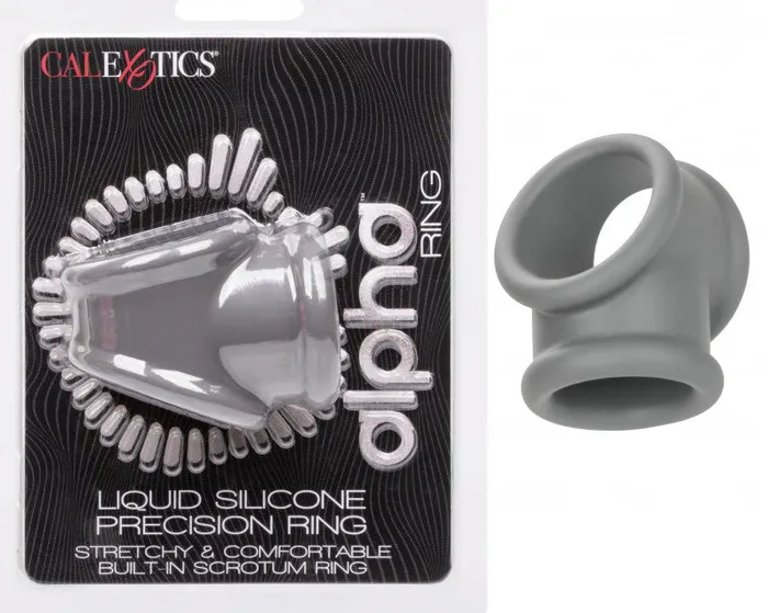 Male Sex Toys | Alpha Liquid Silicone Precision Ring - Gray - CalExotics Male Sex Toys | Alpha Liquid Silicone Precision Ring - Gray - CalExotics