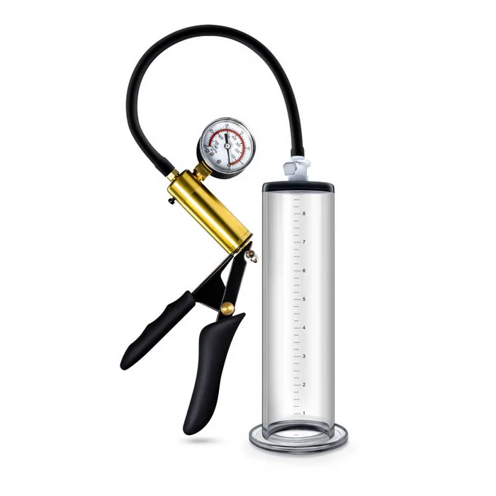 Male Sex Toys | Blush Novelties Performance - Vx6 Vacuum Pump With Brass Pistol & Pressure Gauge - Clear Male Sex Toys | Blush Novelties Performance - Vx6 Vacuum Pump With Brass Pistol & Pressure Gauge - Clear