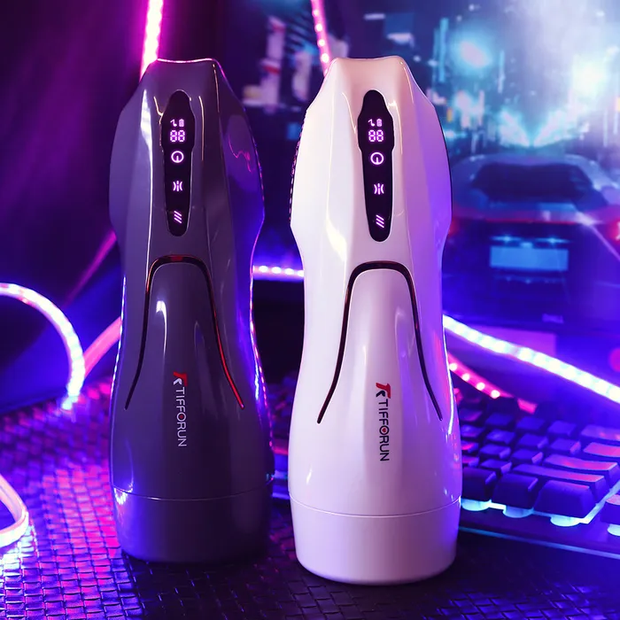 Male Sex Toys | GAWK3000 Space-Station Male Masturbator For Men White Gray