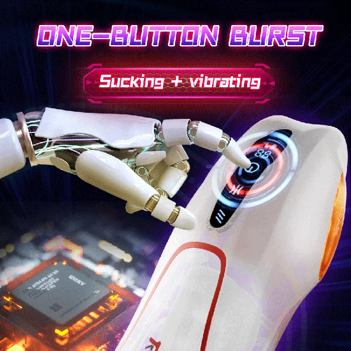 Male Sex Toys | GAWK3000 Space-Station Male Masturbator For Men White Gray