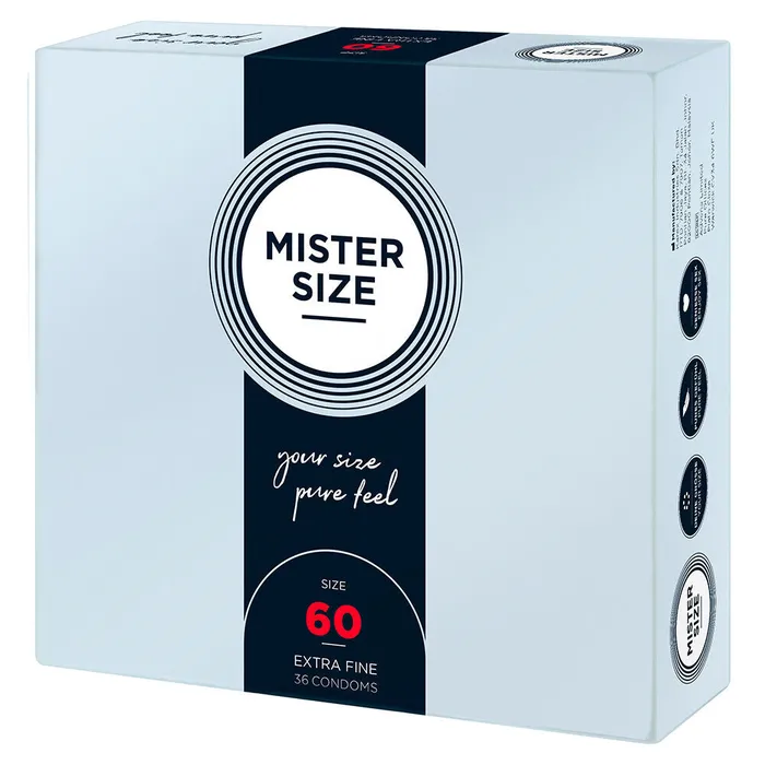 Male Sex Toys Mister Size Mister Size 60mm Your Size Pure Feel Condoms 36 Pack Male Sex Toys Mister Size Mister Size 60mm Your Size Pure Feel Condoms 36 Pack
