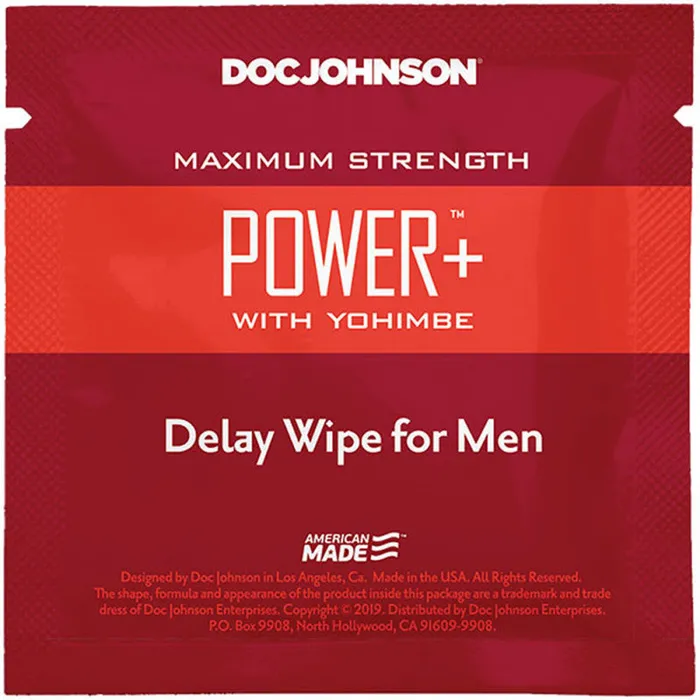 Male Sex Toys | Power Plus With Yohimbe - Delay Wipes for Men - 10 Pack - Doc Johnson Male Sex Toys | Power Plus With Yohimbe - Delay Wipes for Men - 10 Pack - Doc Johnson