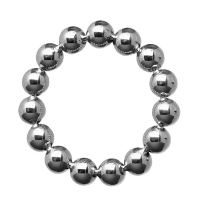 Master Series Stainless Steel Beaded Cock Ring 175in XR Brands Male Sex Toys