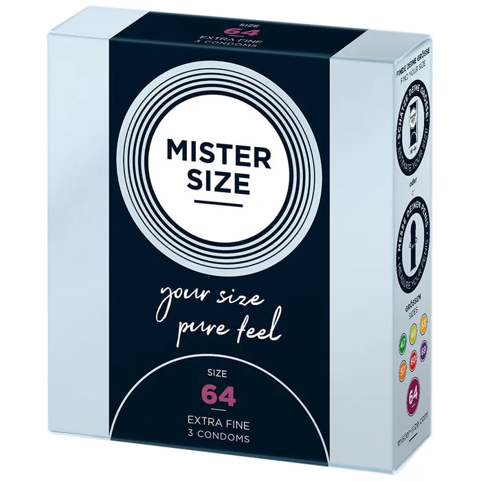 Mister Size Mister Size 64mm Your Size Pure Feel Condoms 3 Pack Male Sex Toys