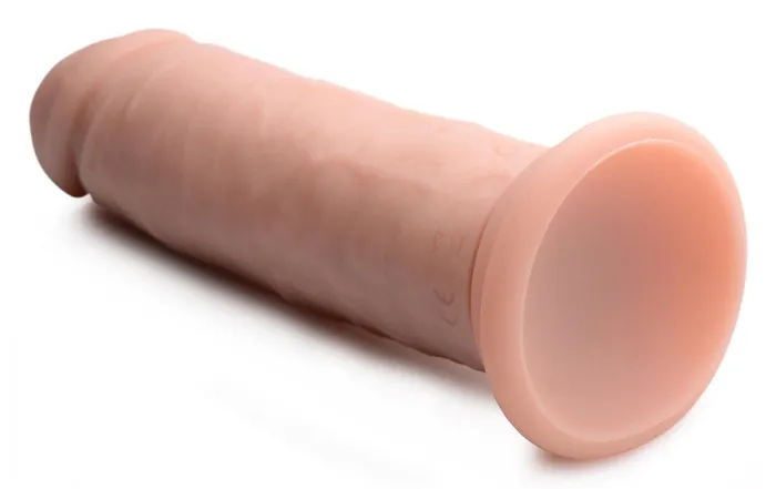 Moon Vybes Female Sex Toys | Power Player 28X Vibrating Silicone Dildo with Remote - Light