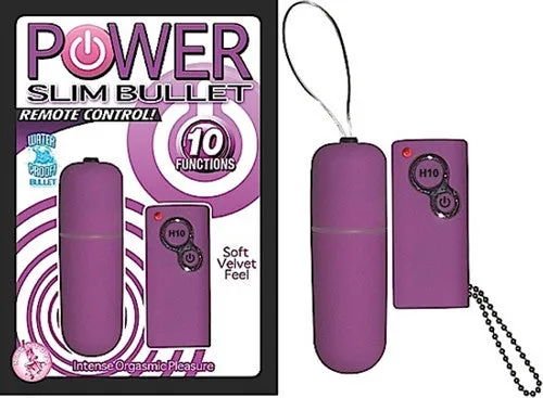 Nasstoys Female Sex Toys Power Slim Bullet Remote Control Purple