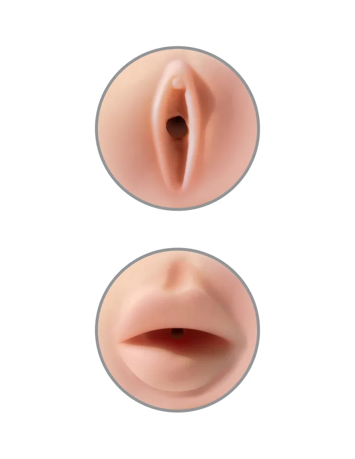 Pdx Extreme Tight Grip Pussy & Mouth Masturbator White- Light | Pipedream Products Male Sex Toys
