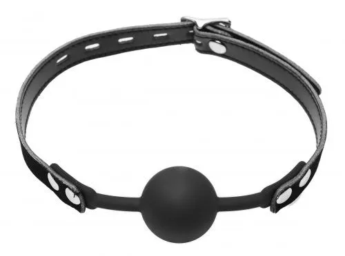 Premium Hush Ball Silicone Comfort Forming Locking Ball Gag | XR Brands Master Series Male Sex Toys Premium Hush Ball Silicone Comfort Forming Locking Ball Gag | XR Brands Master Series Male Sex Toys