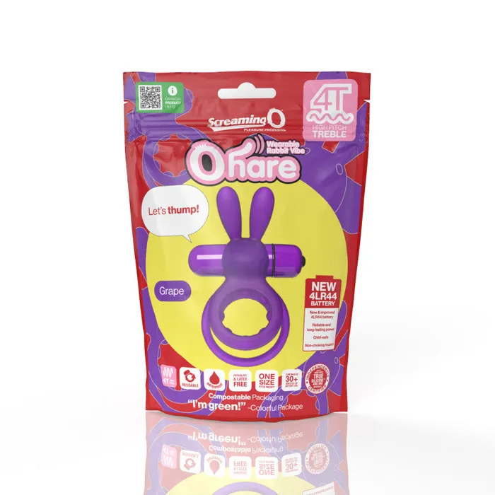 Screaming O Vibrators | Screaming O 4t - Ohare Wearable Rabbit Vibe - Grape Screaming O Vibrators | Screaming O 4t - Ohare Wearable Rabbit Vibe - Grape