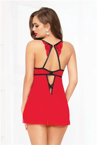 Seven Til Midnight Anal | Lace & Mesh Babydoll - Black/red - Extra Large Seven Til Midnight Anal | Lace & Mesh Babydoll - Black/red - Extra Large