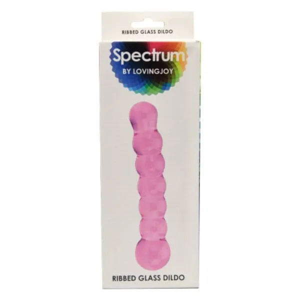 Spectrum Ribbed Glass Dildo My Amazing Fantasy Dildos