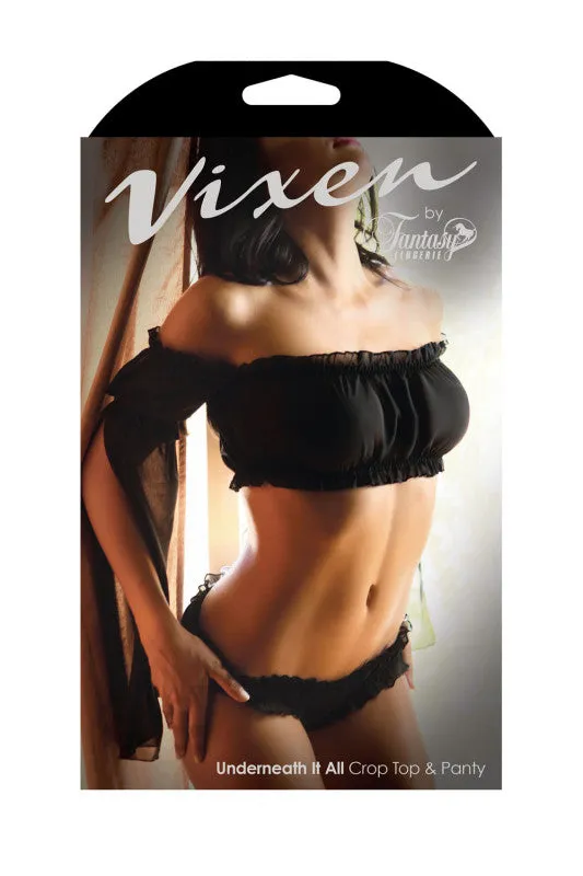 Underneath It All Crop Top Panty Queen Size Fantasy Lingerie Female Sex Toys Underneath It All Crop Top Panty Queen Size Fantasy Lingerie Female Sex Toys