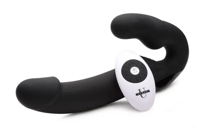 Urge Silicone Strapless Strap on With Remote Black XR Brands Strap U Female Sex Toys Urge Silicone Strapless Strap on With Remote Black XR Brands Strap U Female Sex Toys