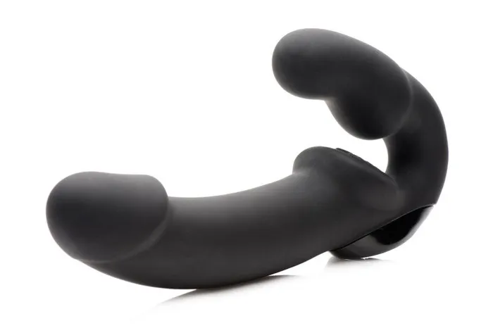 Urge Silicone Strapless Strap on With Remote - Black | XR Brands Strap U Female Sex Toys Urge Silicone Strapless Strap on With Remote - Black | XR Brands Strap U Female Sex Toys