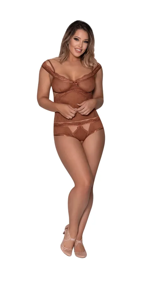 Vibrators | Magic Silk Lingerie (wd)caramel Kiss Cami & Split Crotch Boy Short Caramel S/m